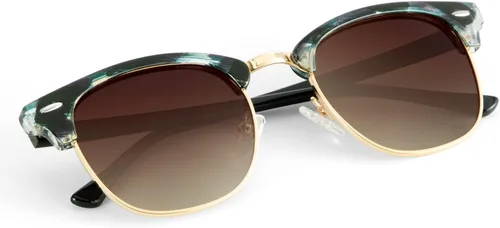 Vista 57 de KALIYADI Gafas de sol polarizadas para hombres y mujeres, marco semi sin montura, para conducir con bloqueo UV A01-(1 Pack) Tortuga Mate G15
