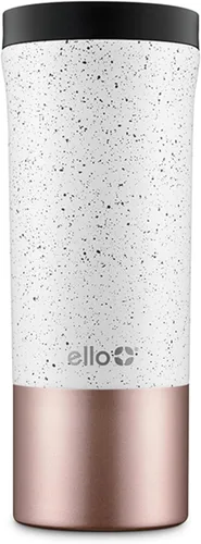 Vista 7 de Ello Jones - Taza de viaje de acero inoxidable aislada de 11 oz con tapa deslizante a prueba de fugas, taza pequeña de café de porción única