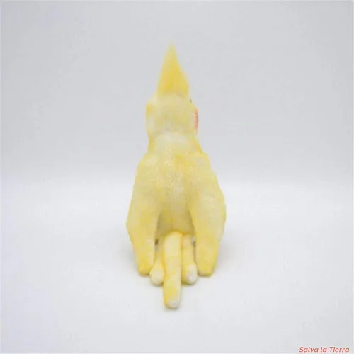 Vista 3 de TAMMYFLYFLY Realista cacatúa pájaro de peluche de pájaro de peluche de pájaro amarillo lindo modelo animal