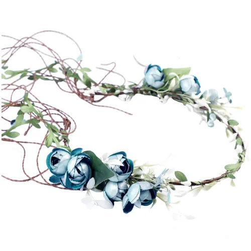 Vista 6 de YAXAMING Diadema de girasol de Halloween, bandas para el pelo de margaritas, corona, corona floral, diadema para mujer, Navidad, festival hawaiano