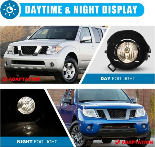 Vista 6 de CPW - Faros antiniebla para Nissan Pathfinder 2005-2012 y Frontier 2005-2009 Luces antiniebla de conducción con lente transparente