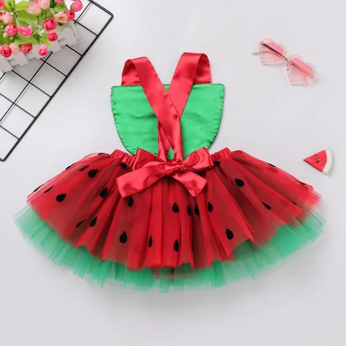 Vista 3 de AWIBMK Baby Girls 1st 2nd Birthday Outfit Sequin Tulle Ruffle Sleeveless Backless Princess Party Tutu Dress with Headband