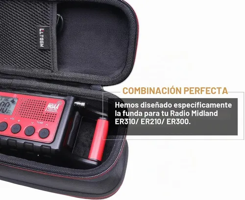 Vista 4 de LTGEM - Funda compatible con radio meteorológica Midland ER310/ER310PRO/ER210/ER300, solo funda