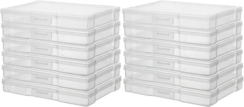 Vista 8 de novelinks Cajas transparentes de almacenamiento de fotos de 5 x 7 pulgadas – Estuches organizadores de fotos, organizador de fotos, cajas