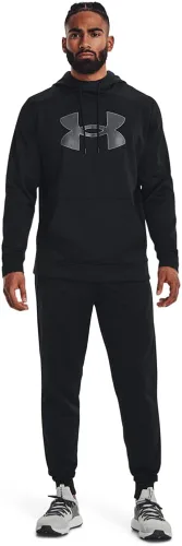 Vista 4 de Under Armour Sudadera con capucha de vellón ArmourFleece con logotipo grande para hombre
