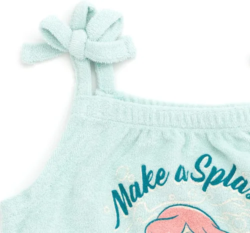 Vista 6 de Disney Minnie Mouse Princess Ariel - Camiseta sin mangas para niñas y pantalones cortos de delfín retro activo para niños pequeños y grandes