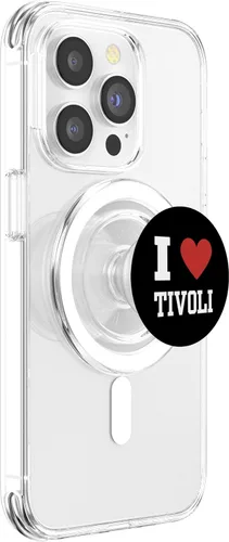 Vista 3 de Tivoli Italy Travel Lover Love Heart Cool Vintage Retro PopSockets MagSafe PopGrip for iPhone