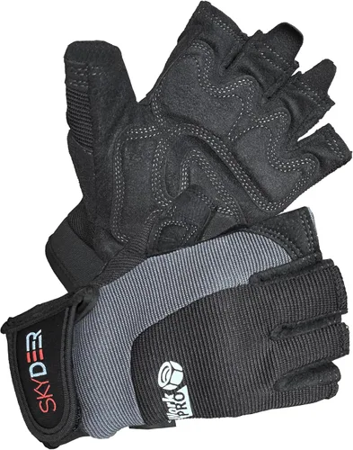 Vista 6 de SKYDEER Guantes de trabajo sin dedos – Guantes de gimnasio de cuero sintético de alto rendimiento, resistentes al agua, agarre antideslizante