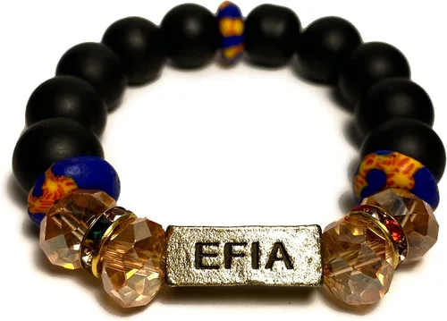 Vista 16 de Pulseras africanas tradicionales con nombre nacido en el día para mujeres de Ghana, materiales naturales, ajuste cómodo y holgado
