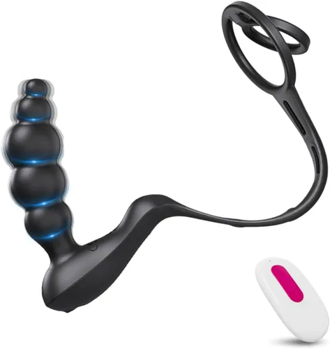Vista 8 de Vibrador para principiantes con control remoto para hombres, vibrador anal de próstata vibrador de próstata juguete sexual para parejas