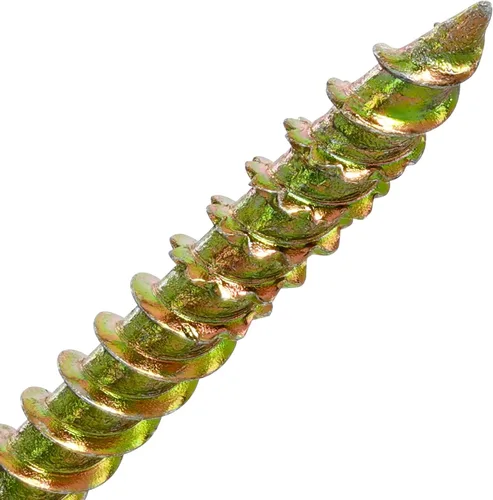 Vista 9 de Power Pro 48587 Tornillos de madera, #8 x 3.8 cm, tornillos premium Star Drive para gabinetes interiores, zinc amarillo dorado, paquete de 5 libras