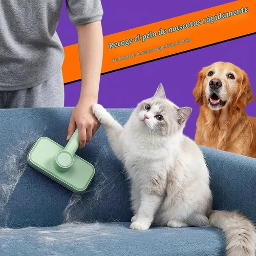 Vista 8 de Removedor de pelusas para mascotas – Removedor de pelusa reutilizable para perros y gatos, cepillo electrostático de pelusas, herramienta mágica