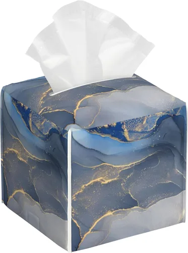 Vista 15 de Caja de pañuelos con diseño floral de amapola marrón con acuarela, diseño de flores abstractas de cuero, soporte decorativo para caja de papel