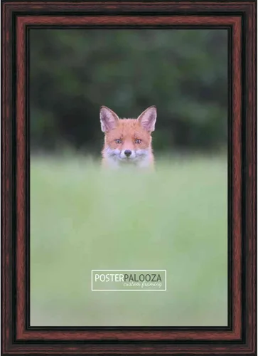 Vista 13 de Poster Palooza 3x3 Inch Traditional Cherry Complete Wood Square Picture Frame with UV Acrylic Plexiglass, Foam Board Backing & Hardware Included