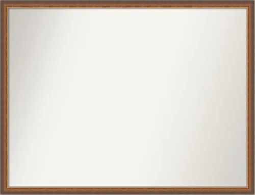 Vista 164 de Amanti Art Espejo de baño de bronce para sobre fregadero, 29 x 19 pulgadas, espejo rectangular de bronce antiguo, marco de madera tradicional
