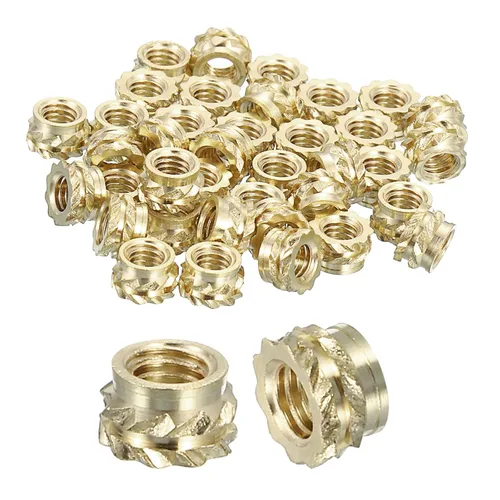 Vista 61 de uxcell Tuercas de inserción moleteadas, 100 piezas M1 x 1.5mm L x 2mm DE 3D Impresión de latón Tuercas de inserción roscadas hembras Insertos