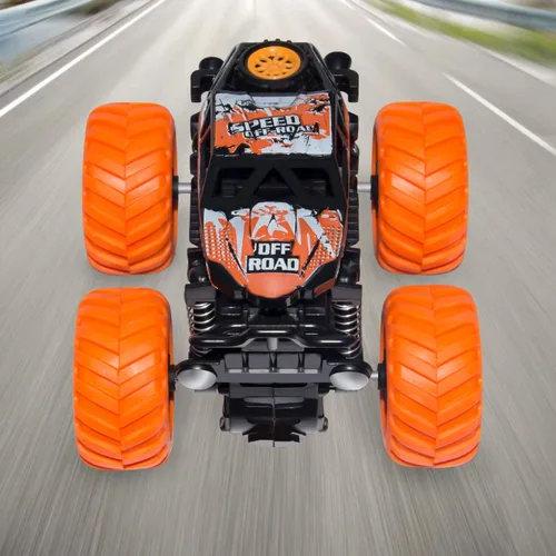Vista 2 de LONANDY Monster Trucks para niños de 4 a 7 años, paquete de 4 camiones de juguete Push Go Pull Back para niños de 2 a 4 años, el mejor regalo
