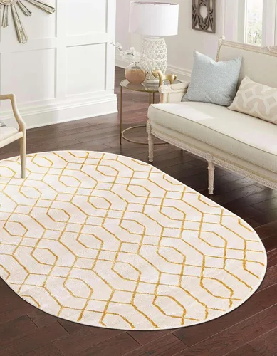 Vista 38 de Marilyn Monroe Glam Collection - Alfombra de área con diseño enrejado (2 x 3 pies, rectangular, azul marino y dorado)