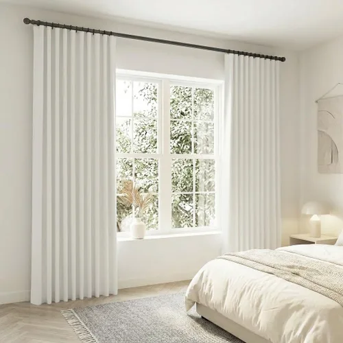 Vista 9 de SHINELAND Cortinas opacas cortas para ventanas de dormitorio, cortinas de baño, 45 pulgadas de largo