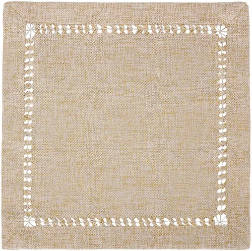 Vista 11 de Grelucgo - Camino de mesa o bufanda para aparador con dobladillo hecho a mano, color beige, rectangular de 14 por 36 pulgadas