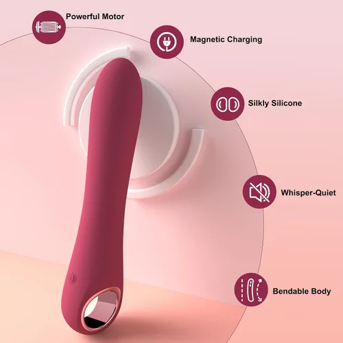 Vista 5 de Sex Toys - Consolador vibrador de punto G - Tuitionua - Juguetes de silicona ultrasuave para adultos con 10 modos de vibración, vibradores juguete