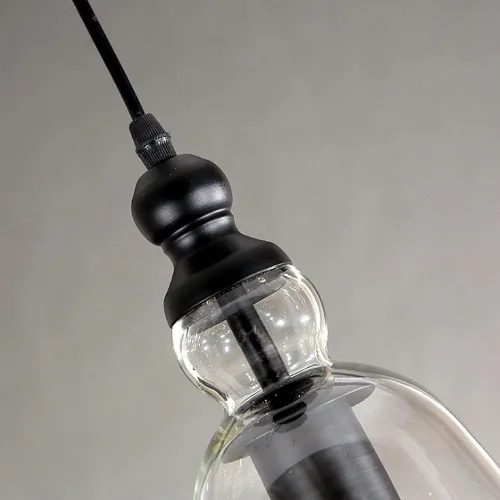Vista 5 de Lámpara colgante de cristal retro americana, pantalla de cúpula de cristal, lámpara de techo rústica para isla de cocina, comedor, lámpara