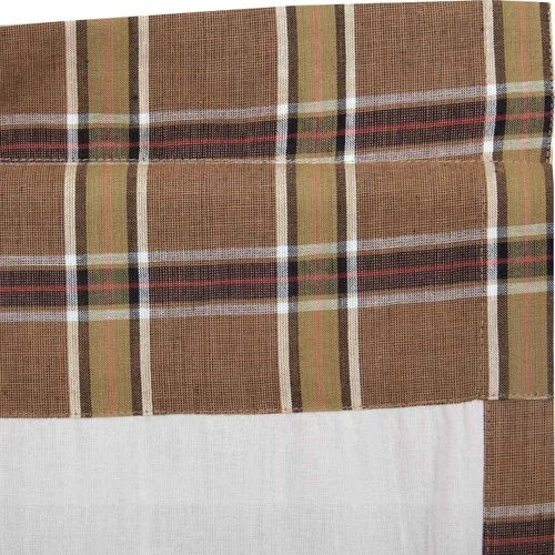 Vista 8 de VHC Brands Rustic & Lodge - Cortinas para ventana de cocina, par de festones Wyatt, marrón caqui