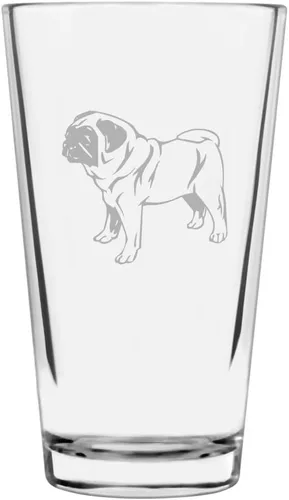 Vista 6 de Podenco Canario - Vaso de pinta de 16 onzas con temática de perro personalizado