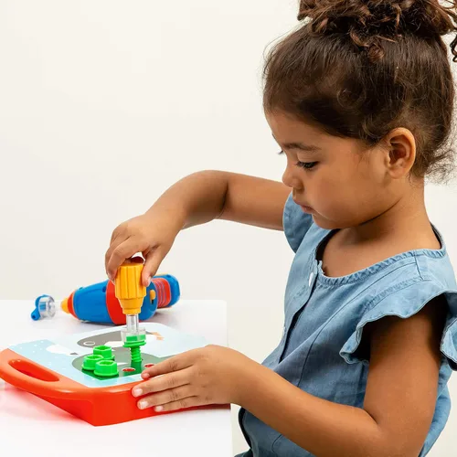 Vista 5 de Educational Insights Design & Drill ABCs & 123s - Juguetes de construcción y herramientas para niños pequeños, juego de herramientas para niños