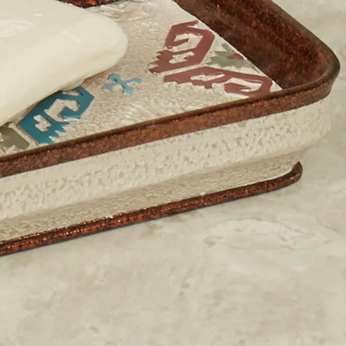 Vista 4 de Bandera Collection - Jabonera - Multi cálida - Estilo suroeste - Accesorios decorativos de baño - Accesorio de lujo para jabonera de baño