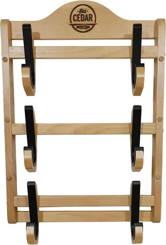 Vista 8 de Old Cedar Outfitters Soporte de pared para armas largas, rifles y escopetas con mangas protectoras, tres capacidades