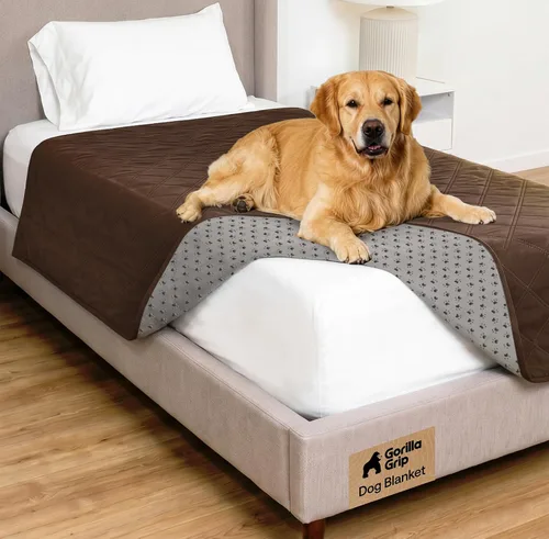 Vista 24 de GORILLA GRIP® Manta impermeable para perro, funda de sofá a prueba de fugas para perros, parte trasera de agarre de silicona, protege el sofá