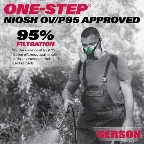 Vista 4 de GERSON NIOSH 8311 Respirador desechable de media máscara de un solo paso grande