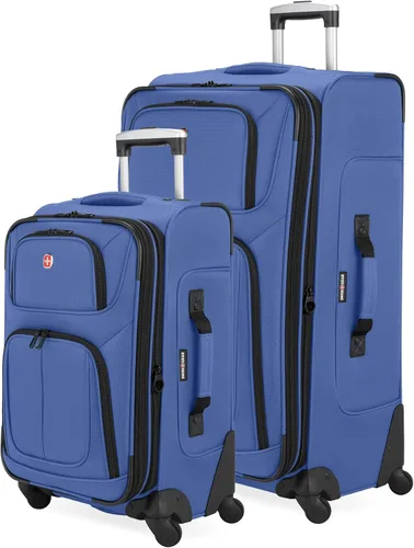 Vista 40 de SwissGear Sion Softside - Maleta giratoria expandible duradera y ligera, color negro, juego de 2 piezas (equipaje de mano / grande)