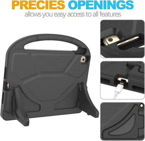 Vista 6 de Funda para niños para iPad 10.2 y 10.5, iPad de 9ª/8ª/7ª generación de 10.2 pulgadas 2021 2020 2019 con protector de pantalla, iPad Air 3ª Negro