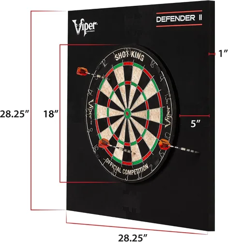 Vista 3 de Viper Defender II - Juego de tablero de dardos con punta de acero y sisal/cerdas