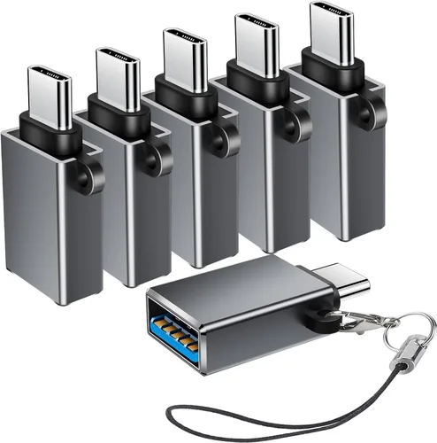 Vista 10 de USB Type C Male Female Adapter,Data Charging Cable Converter 8-Pack Negro