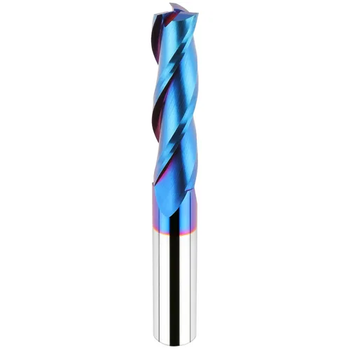 Vista 20 de EANOSIC Brocas de fresadora en espiral de compresión ascendente y descendente de 1/2 pulgada de diámetro de corte con revestimiento nano azul