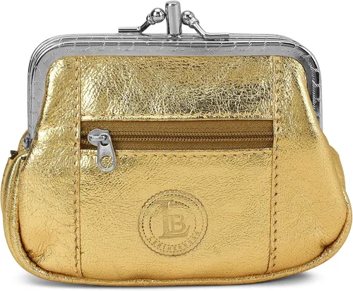 Vista 15 de Leatherboss - Cartera de piel auténtica con doble marco y bolsillo con cremallera