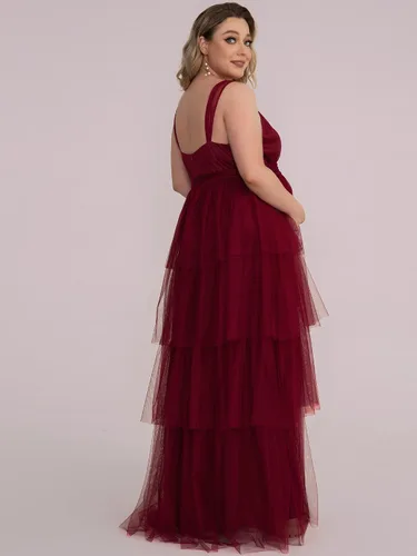 Vista 2 de Ever-Pretty Plus Women Plus Size V Neck A Line Maternity Party Dresses for Baby Shower 20794