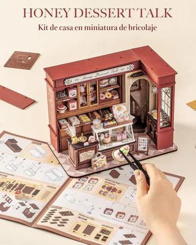 Vista 4 de Rolife Kit de casa de muñecas en miniatura de bricolaje para tienda