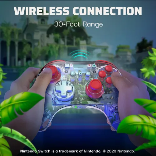 Vista 3 de PDP REALMz Wireless Controller for Nintendo SwitchOLED - Sonic Superstars Knuckles Sky Sanctuary Zone