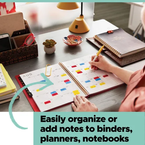 Vista 4 de Post-it Banderas, 50 por dispensador, paquete de 2 dispensadores, 1 pulgada de ancho, verde brillante (680-BG2)