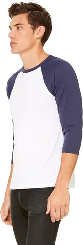 Vista 3 de Camiseta de manga 34 unisex de béisbol de Bella Canvas