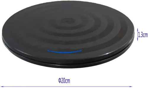 Vista 3 de Mini bonsái base giratoria rodamientos de bolas de acero inoxidable Rotación de 360 grados Poda fácil Negro 8