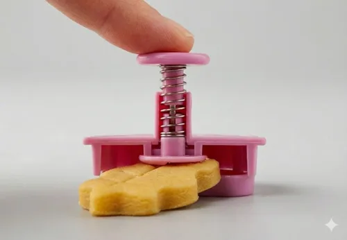 Vista 6 de 4 cortadores de galletas de hojas con sellos de émbolo, moldes de hojas de arce y roble veteado 3D para decoración de corteza de pastel, hornear
