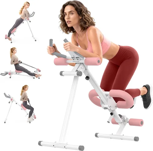 Vista 8 de Foldable Ab Machine, 5-in-1 Adjustable Ab Trainer for Home Gym, Full-Body Core Workout Equipment