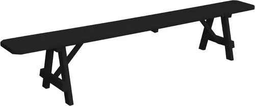 Vista 73 de Furniture Barn USA Pine - Banco tradicional de 2 pies, color negro