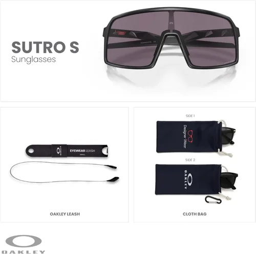 Vista 112 de Oakley Sutro OO9406 / OO9462 - Lentes de sol para hombre, kit de correa de accesorios, bolsa de microfibra