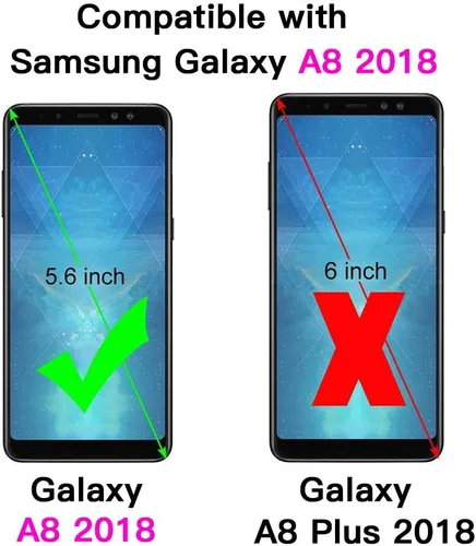 Vista 2 de Funda tipo cartera para Samsung Galaxy A8 2018 Mujeres Hombres
